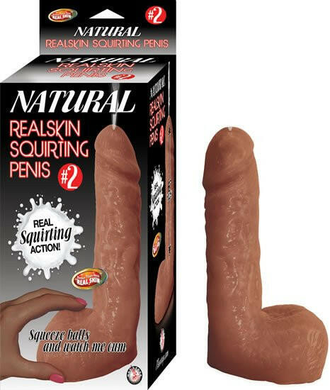 #2 Natural Realskin Squriting Penis - Brown - TemptationsNasstoysTemptationsNW2842