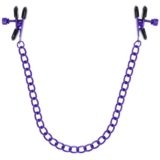 Merci - Chained Up - Nipple Clamps - Violet/black DJ2404-09-BX