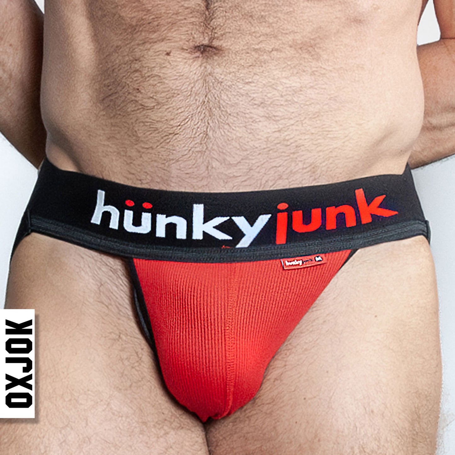 Hunker Comfy-Pouch Slider-Strap  Jock Red Hot Medium OX-JOK-1001-RED-M