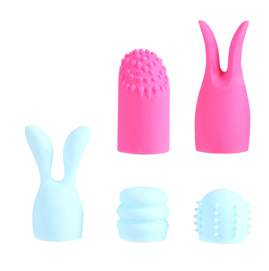 Quinn 5 Piece Silicone Attachments - Pink/blue MTMA336