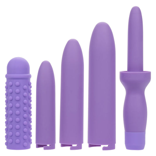 Dr. Laura Berman Rechargeable Dilators Set of 4  Locking Sizes Plus Sleeve - Purple SE9730603