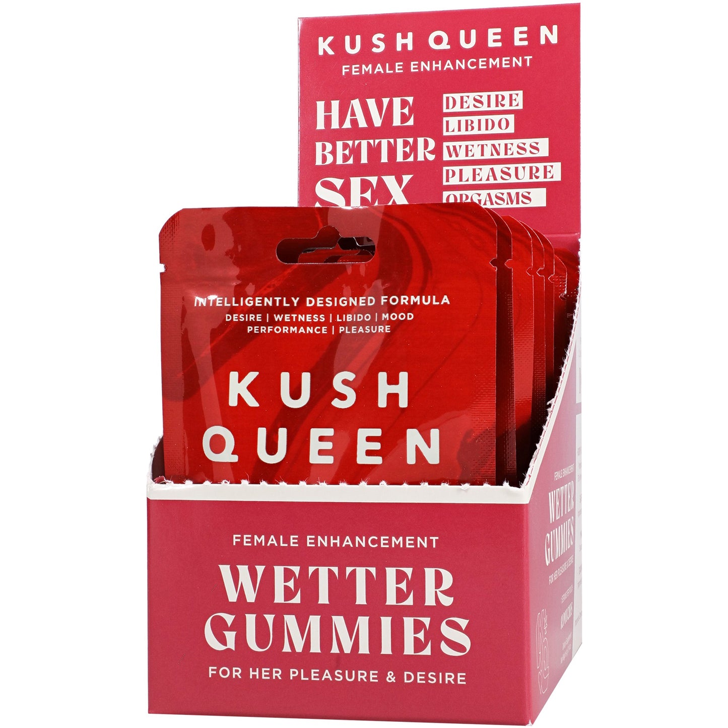 Kush Queen Wetter Gummies Female Enhancement 12 Pack Display 1 Per Pack DJ4552-30-BX