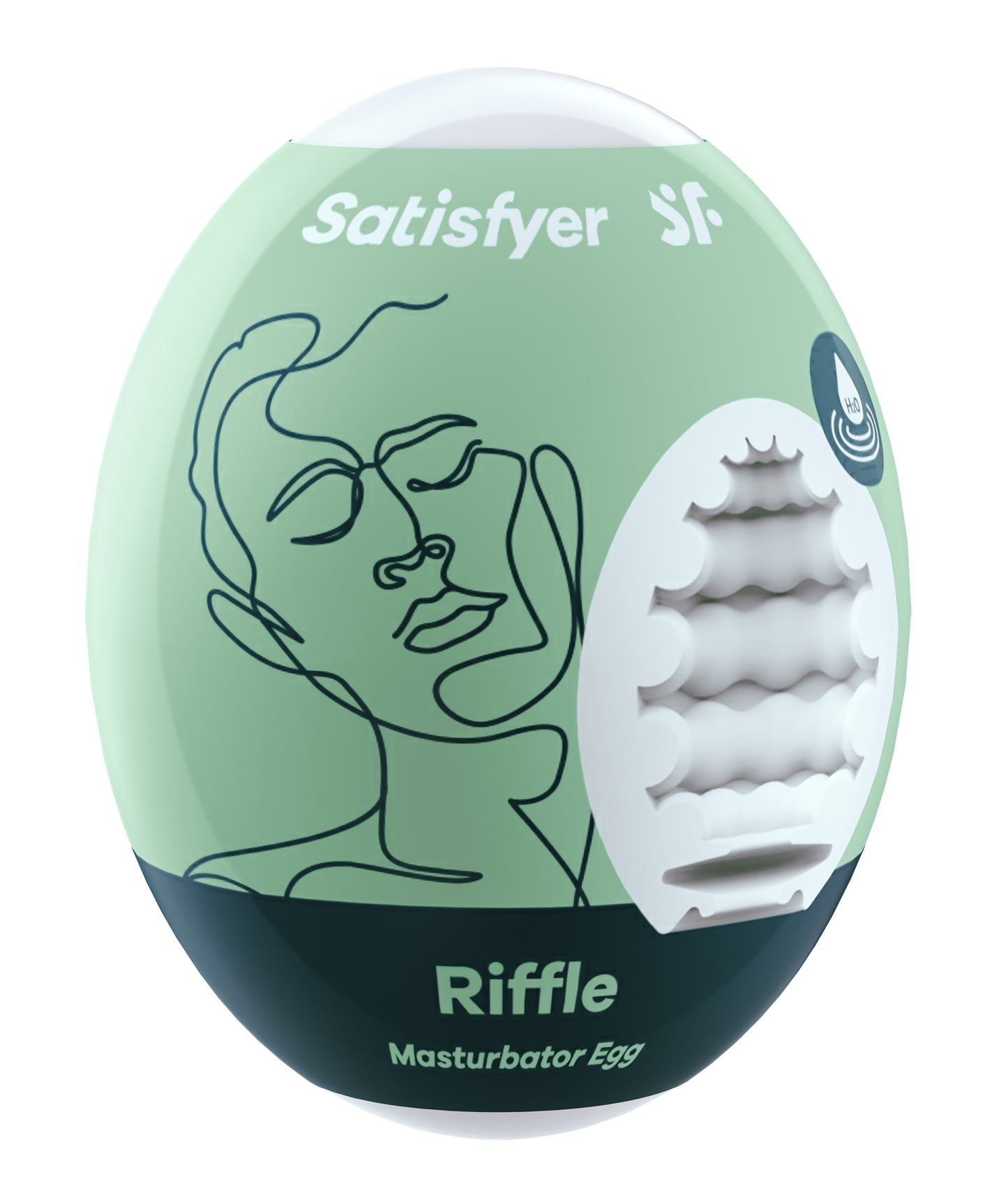 Satisfyer Masturbator Egg - Riffle - Light Green SAT-4010007