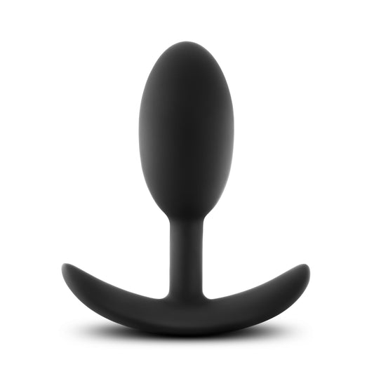 Anal Adventures - Platinum - Silicone Vibra Slim  Plug -Medium - Black BL-11875