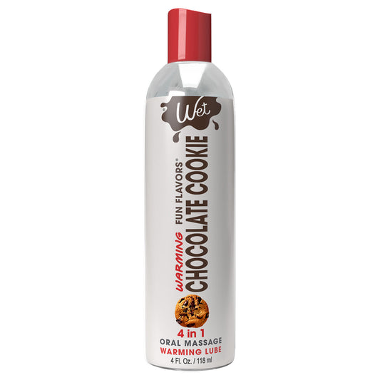 Wet Warming Fun Flavors - Chocolate Cookie - 4 in  1 Lubricant 4 Oz WT21584