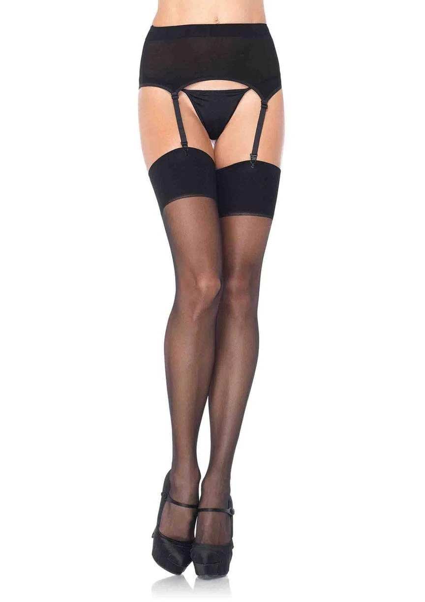 Zara Garter Belt and Stocking - One Size - Black LA-1925BLKOS