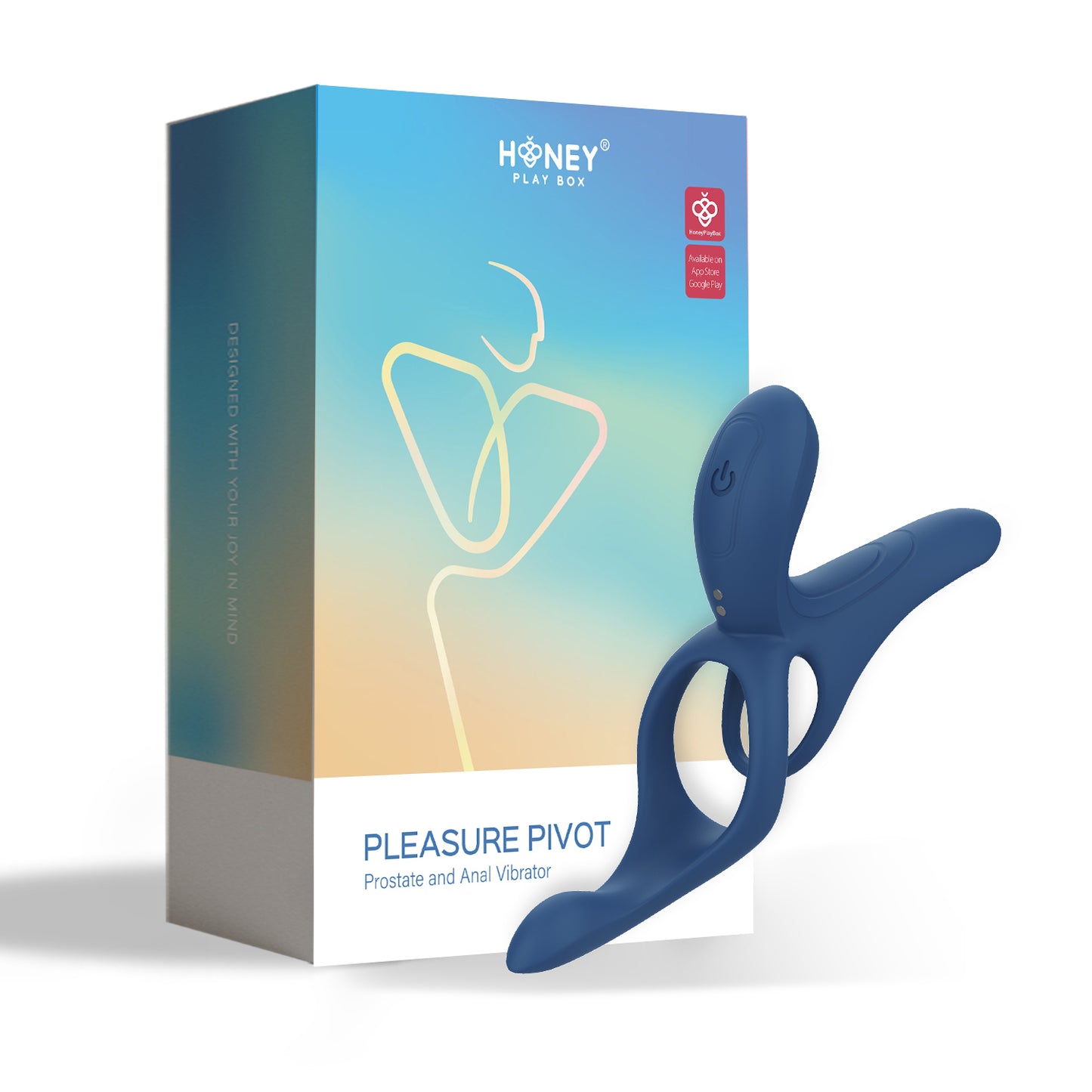 Pleasure Pivot - App Controlled - Couples Vibrator - Navy Blue H-VS-22-959BLU