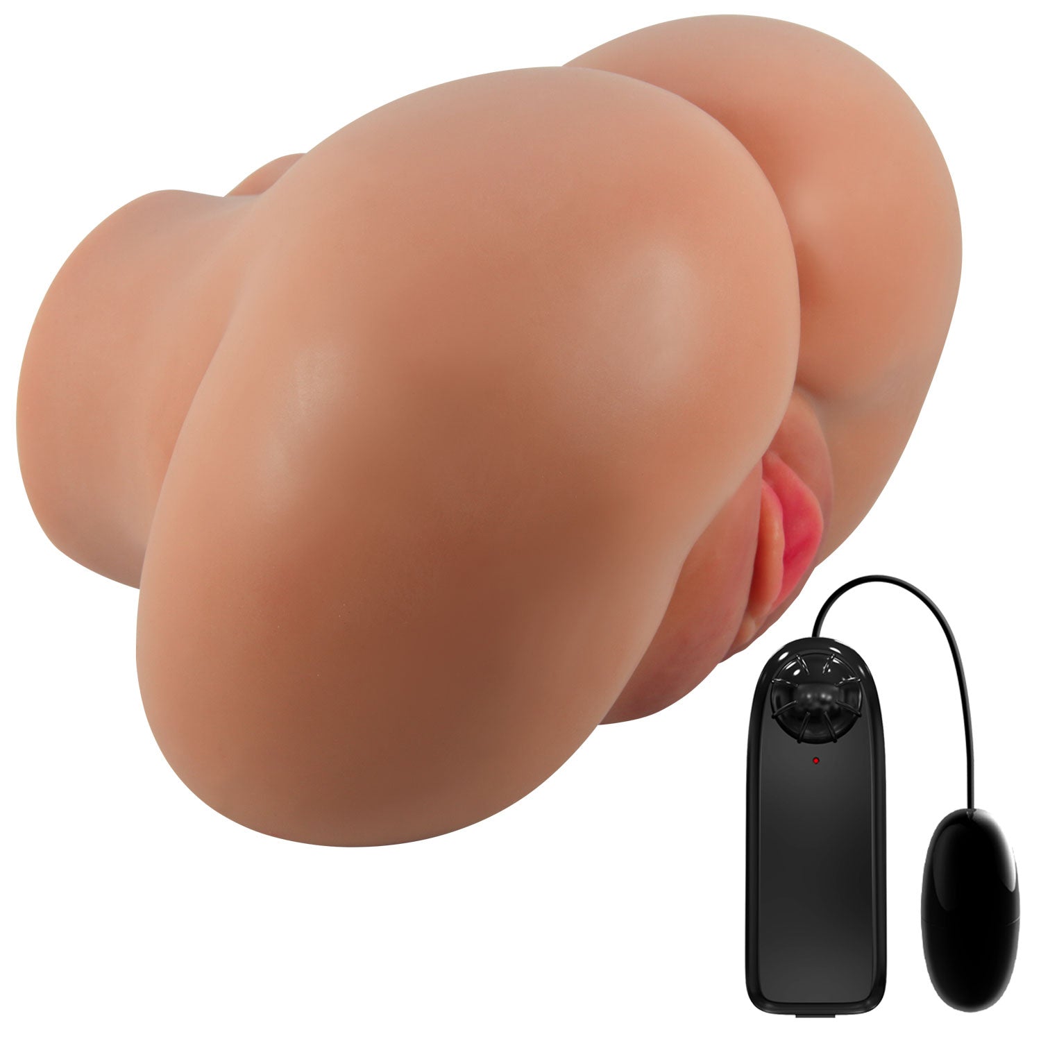 Luna Realistic Vagina and Ass  Vibrator - Tan BM-009244Z-1