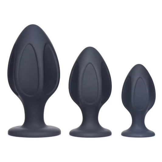 Triple Juicers Silicone Anal Trainer Set - Black AG684