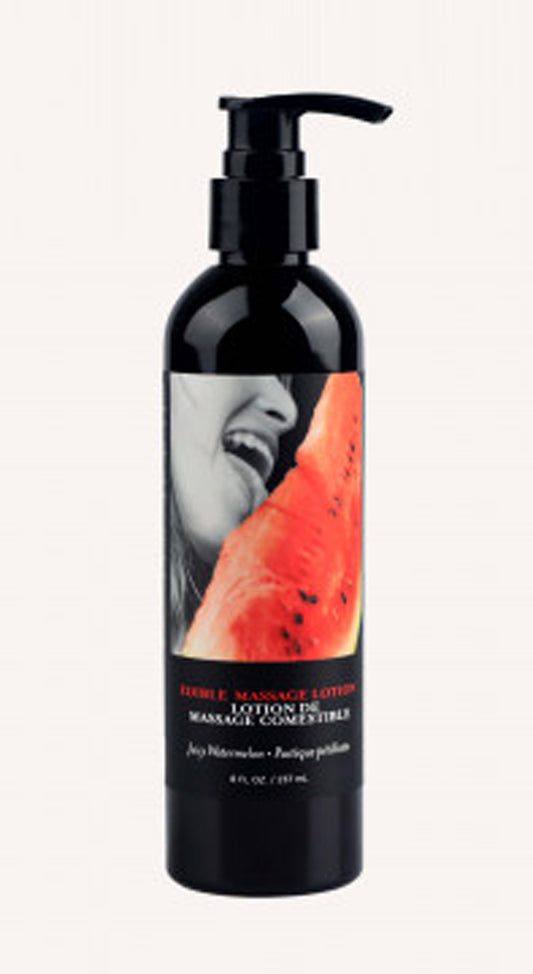 Edible Massage Lotion - Watermelon - 8 Fl. Oz. -  Tester - Minimum Purchase Required EB-MLE004-T