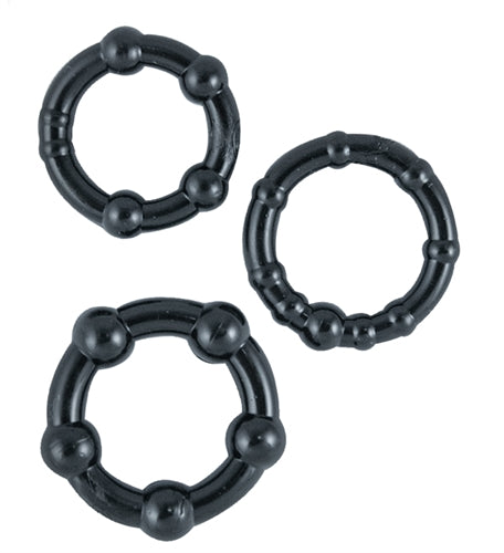 Ram Beaded Cockrings - Black NW2485-2