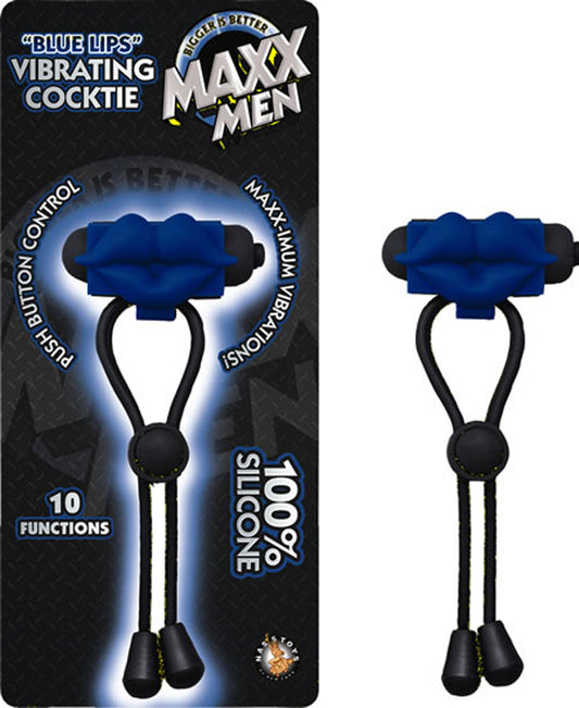 Maxx Men Blue Lips Vibrating Cocktie - Blue NW2650