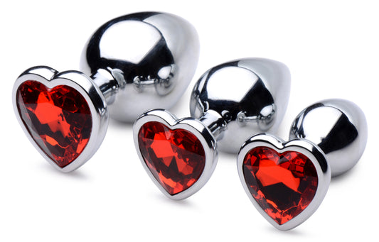 Red Heart Gem Anal Plug Set BTYS-AG694