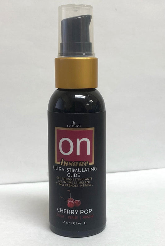 On Insane Ultra-Stimulating Glide Cherry Pop 2oz-57ml Bottle SEN-VL776-ML