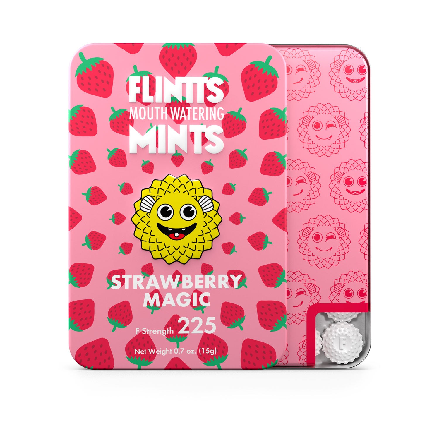 Flintts Mouth Watering Mints Strawberry Magic  -  F-Strength 225 FM-STRAWBERRY