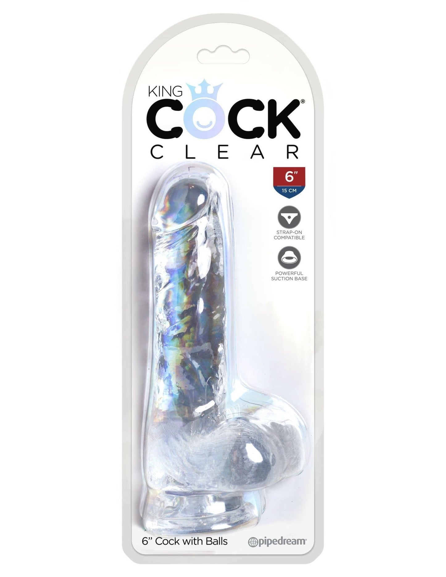 King Cock Clear 6" Cock With Balls - TemptationsPipedreamTemptationsPD5752-20