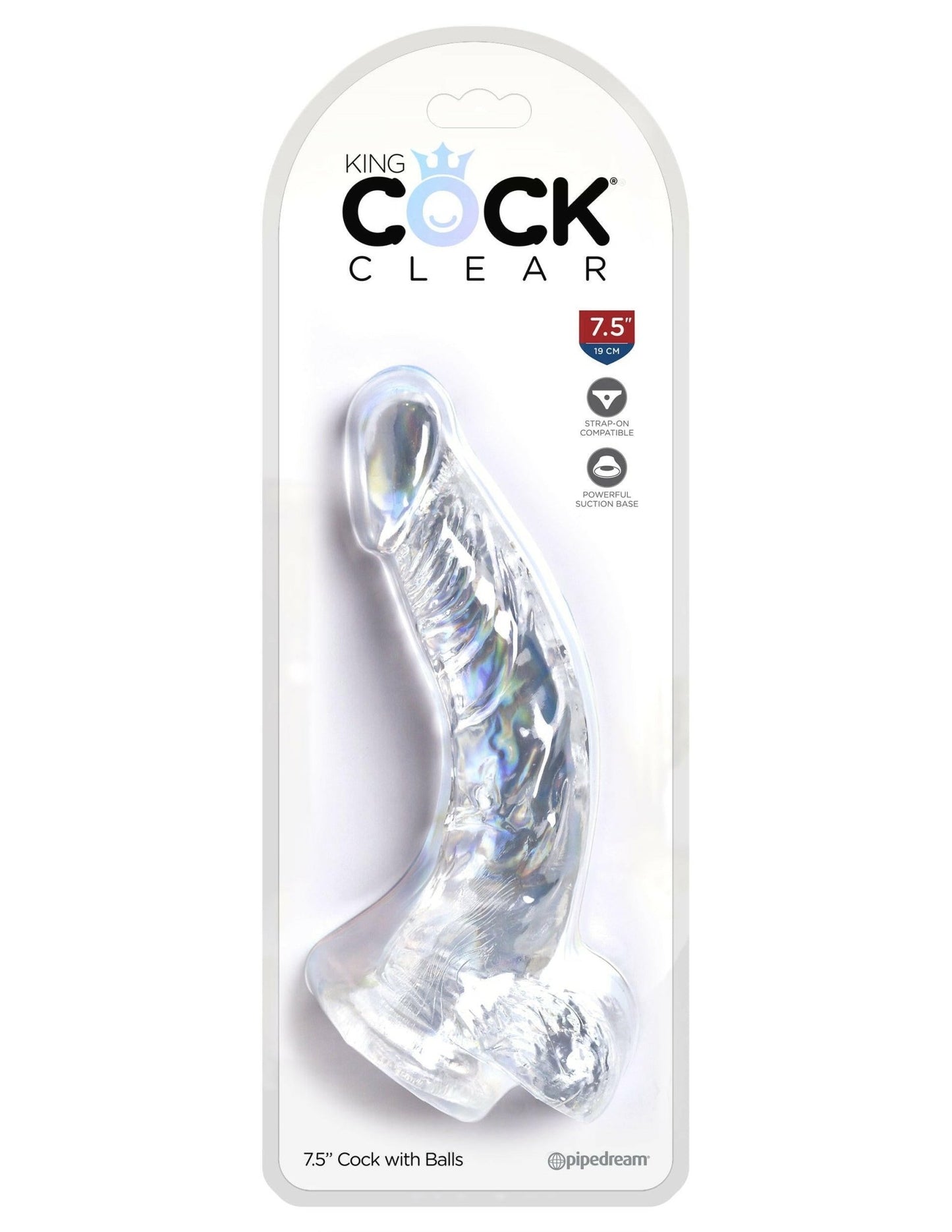 King Cock Clear 7.5" Cock With Balls - TemptationsPipedreamTemptationsPD5755-20