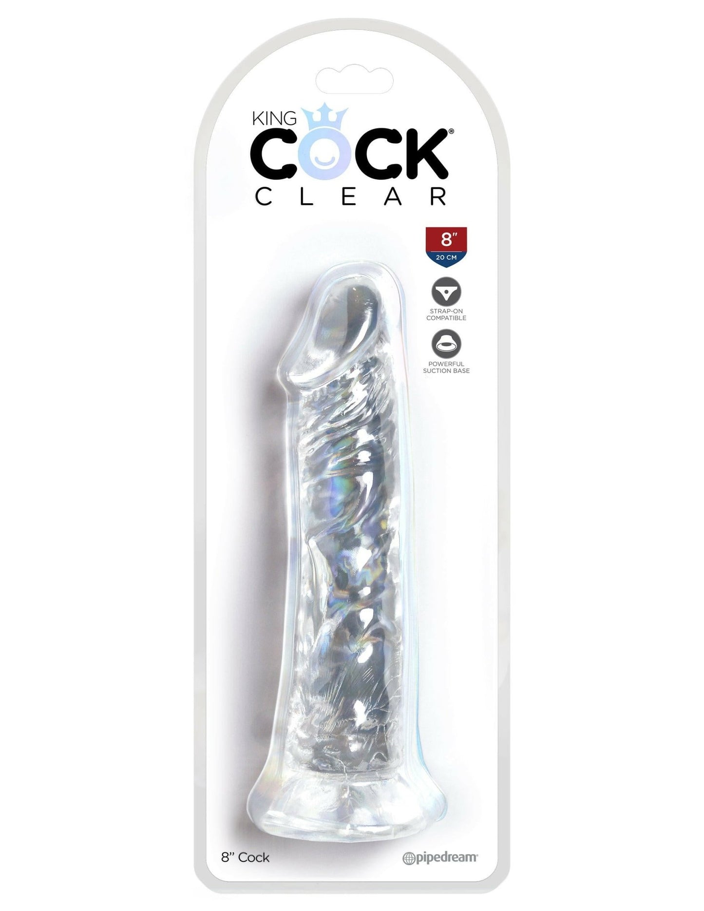 King Cock Clear 8" Cock - TemptationsPipedreamTemptationsPD5757-20