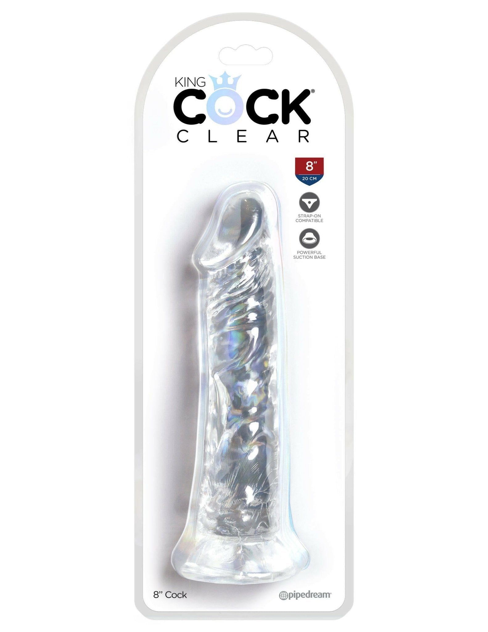 King Cock Clear 8" Cock - TemptationsPipedreamTemptationsPD5757-20