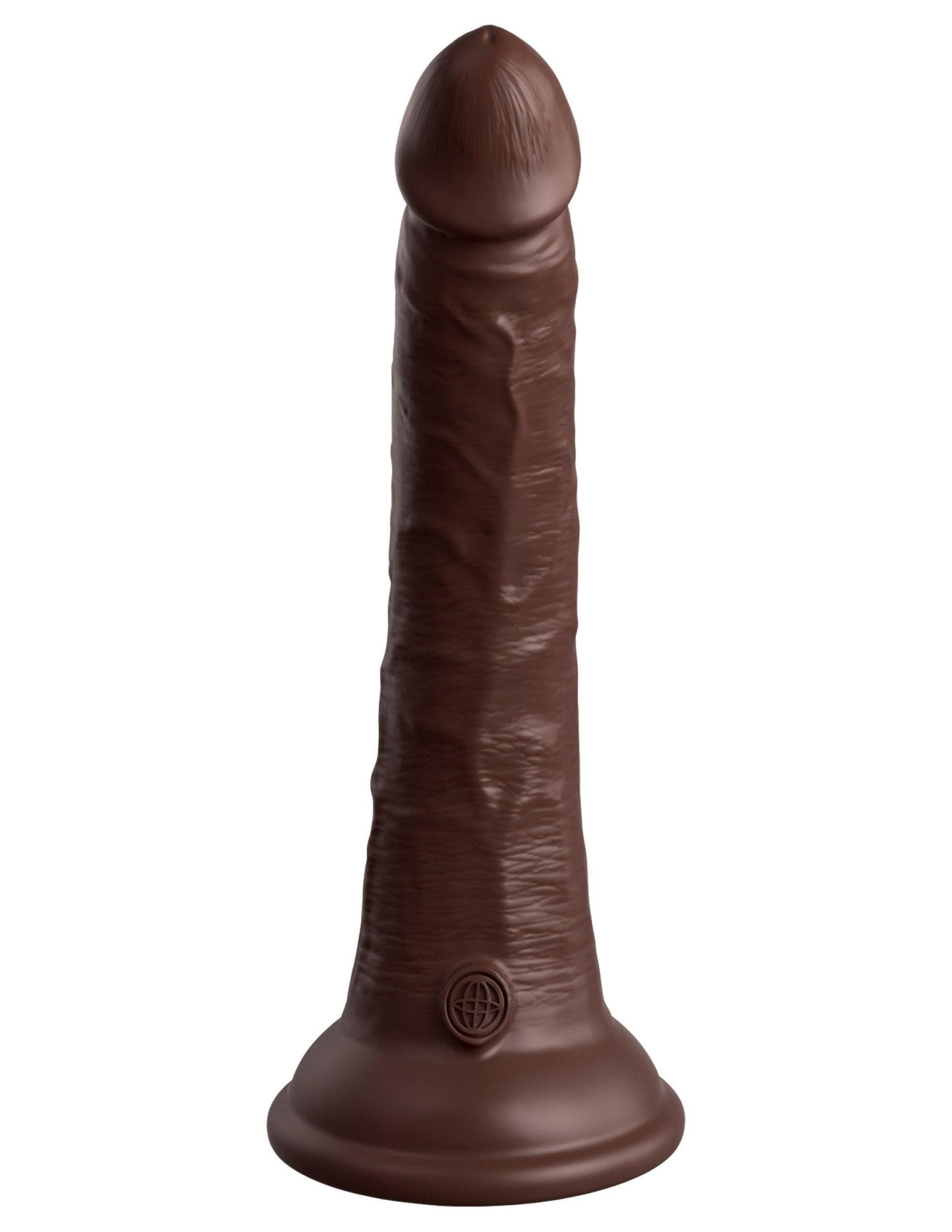 King Cock Elite 7 Inch Silicone Dual Density Cock - Brown - TemptationsPipedreamTemptationsPD5771-29