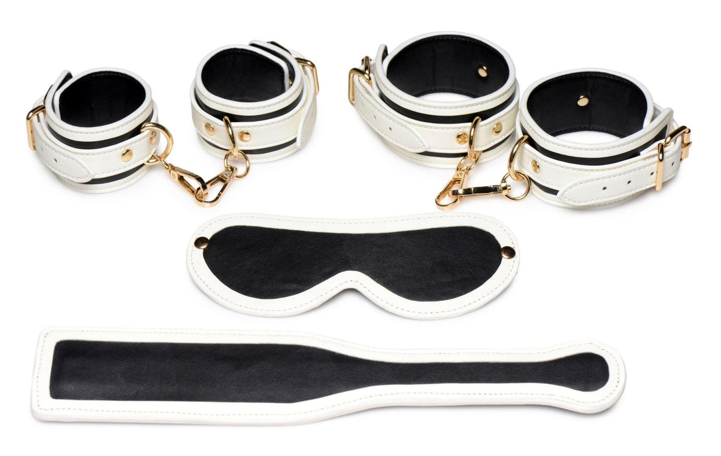 Kink in the Dark Glowing Cuffs, Blindfold and Paddle Bondage Set - TemptationsXR Brands Master SeriesTemptationsMS-AG623