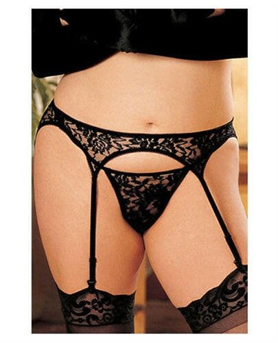 Lace Garterbelt Set - One Size - Black - TemptationsShirley of Hollywood H.O.T.TemptationsHOT-90060BLK