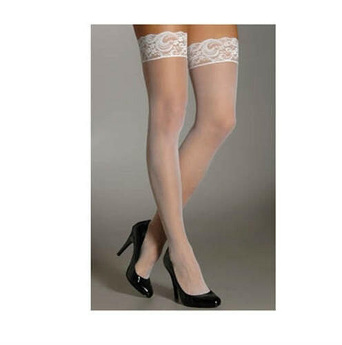 Lace Top Thigh High - One Size - White - TemptationsShirley of Hollywood H.O.T.TemptationsHOT-90026WHT