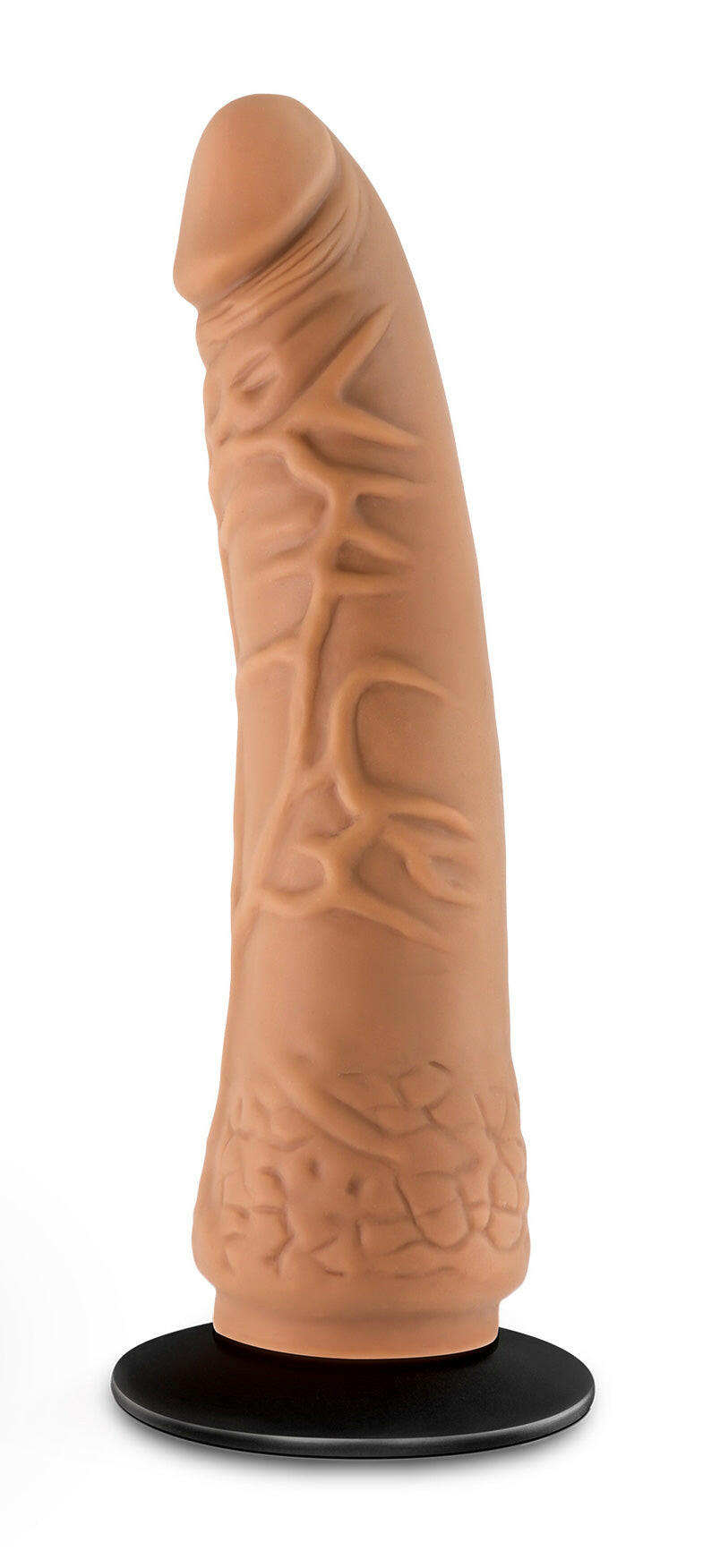 Lock on - Hexanite - 7.5 Inch Dildo With Suction Cup Adapter - Mocha - TemptationsSale SpecialsTemptationsBL-51337