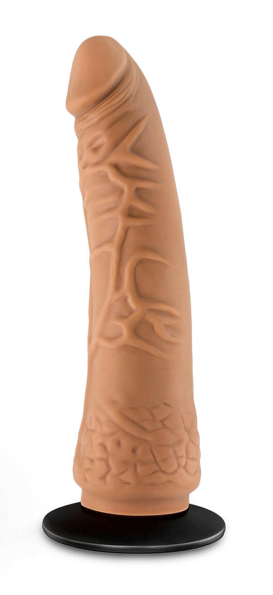 Lock on - Hexanite - 7.5 Inch Dildo With Suction Cup Adapter - Mocha - TemptationsSale SpecialsTemptationsBL-51337