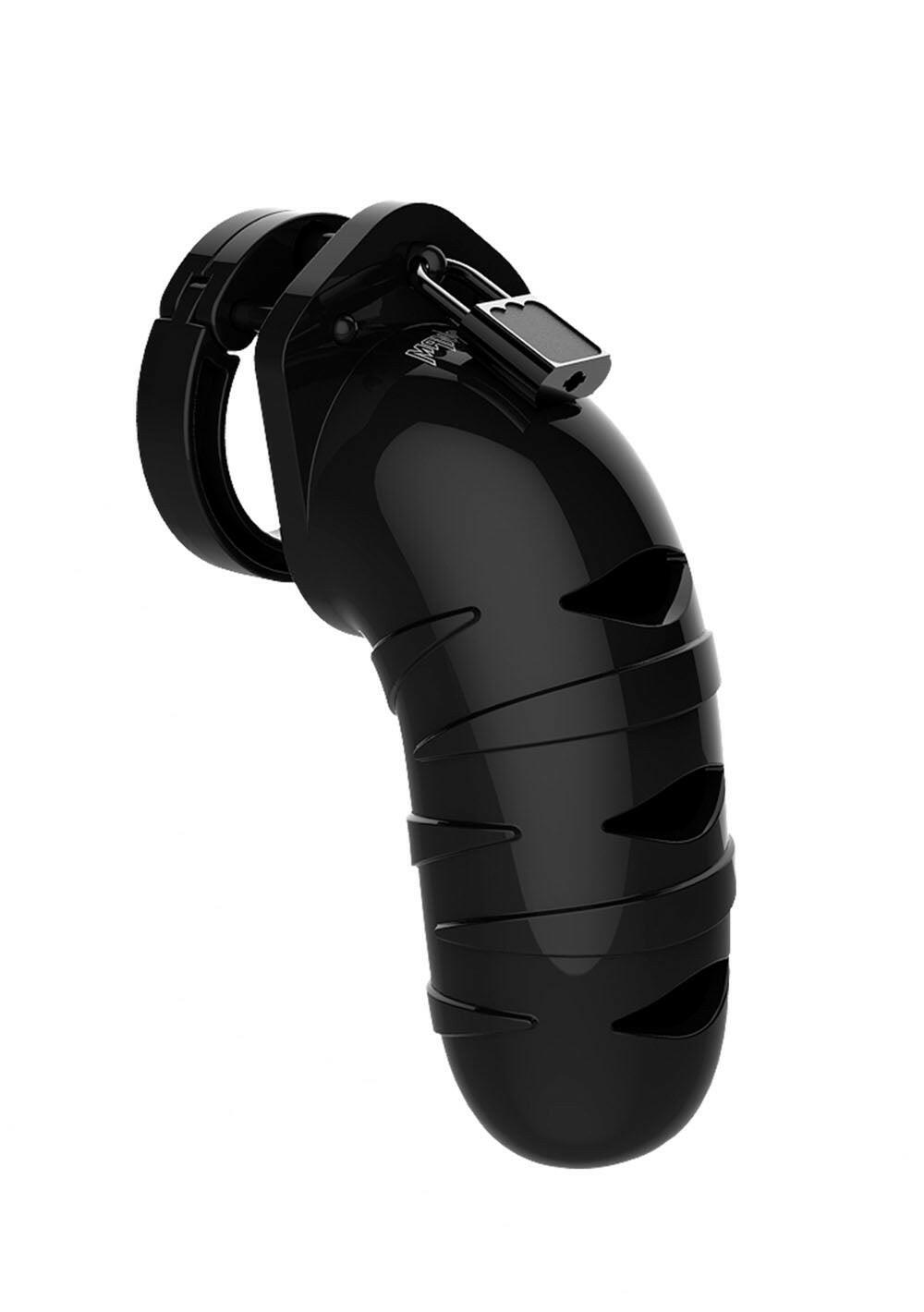 Mancage Model 5 Chastity 5.5 Inch Cock Cage - Back - TemptationsShots MancageTemptationsMCG-MCG005BLK