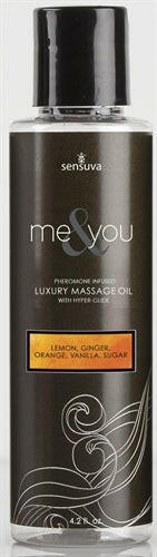 Me and You Massage Oil - Lemon Ginger Orange Vanilla Sugar - 4.2 Fl. Oz. - TemptationsSensuvaTemptationsSEN-VL444