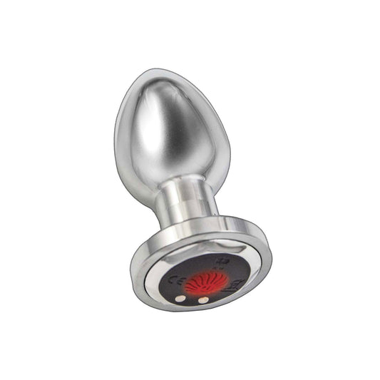 Ass-Sation Remote Vibrating Metal Plug - Silver NW3069-1