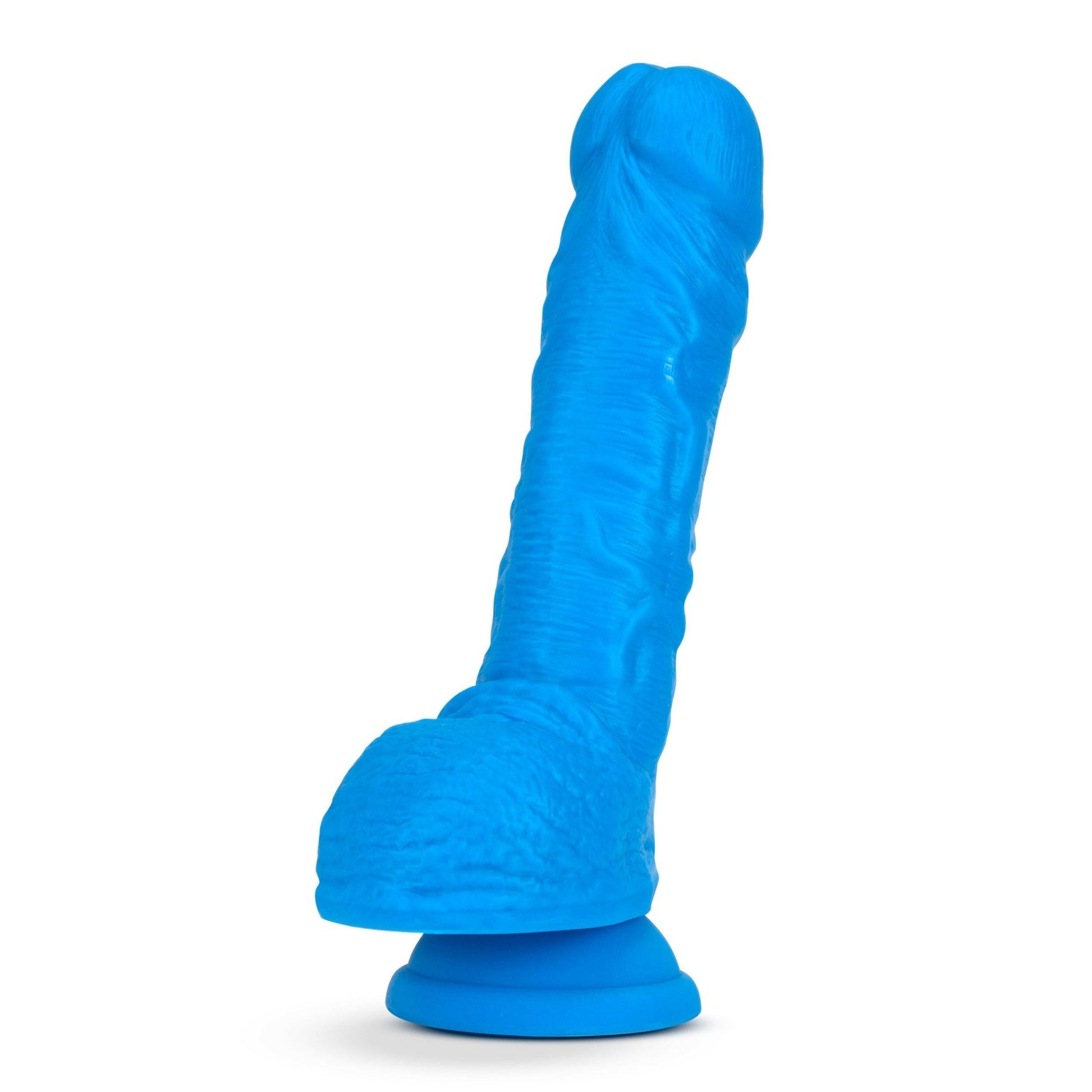 Neo Elite - 9 Inch Silicone Dual Density Cock With Balls - Blue - TemptationsSale SpecialsTemptationsBL-75802