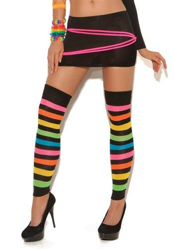 Neon Stripped Leg Warmers - One Size - TemptationsElegant MomentsTemptationsEM-1897