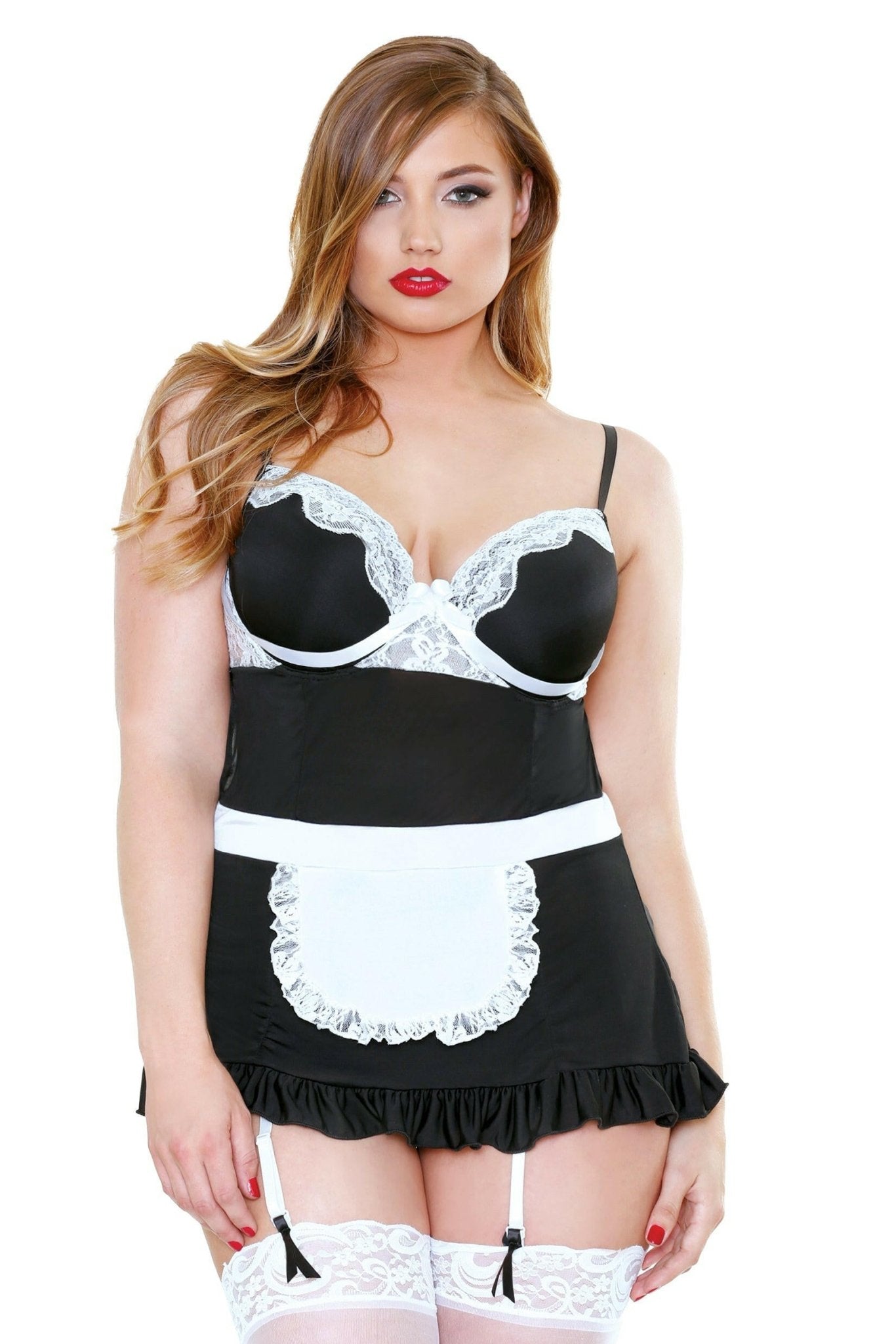 Night Service Maid Costume - 3x-4x - Black and White - TemptationsFantasy LingerieTemptationsFL-P161BLK-3X4X