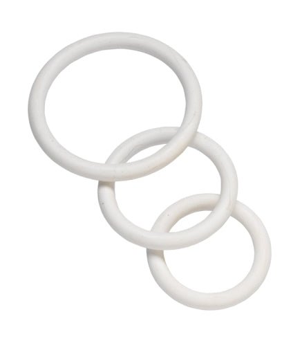 Nitrile Cock Ring Set - White - TemptationsSaleTemptationsBSPR-74