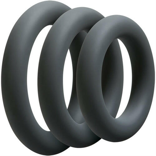 Optimale 3 C Ring Set - Thick - Slate - TemptationsDoc JohnsonTemptationsDJ0690-05