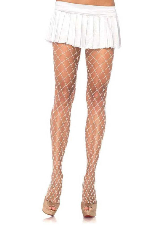 Xena Spandex Diamond Tights - One Size - White LA-9005WHTOS