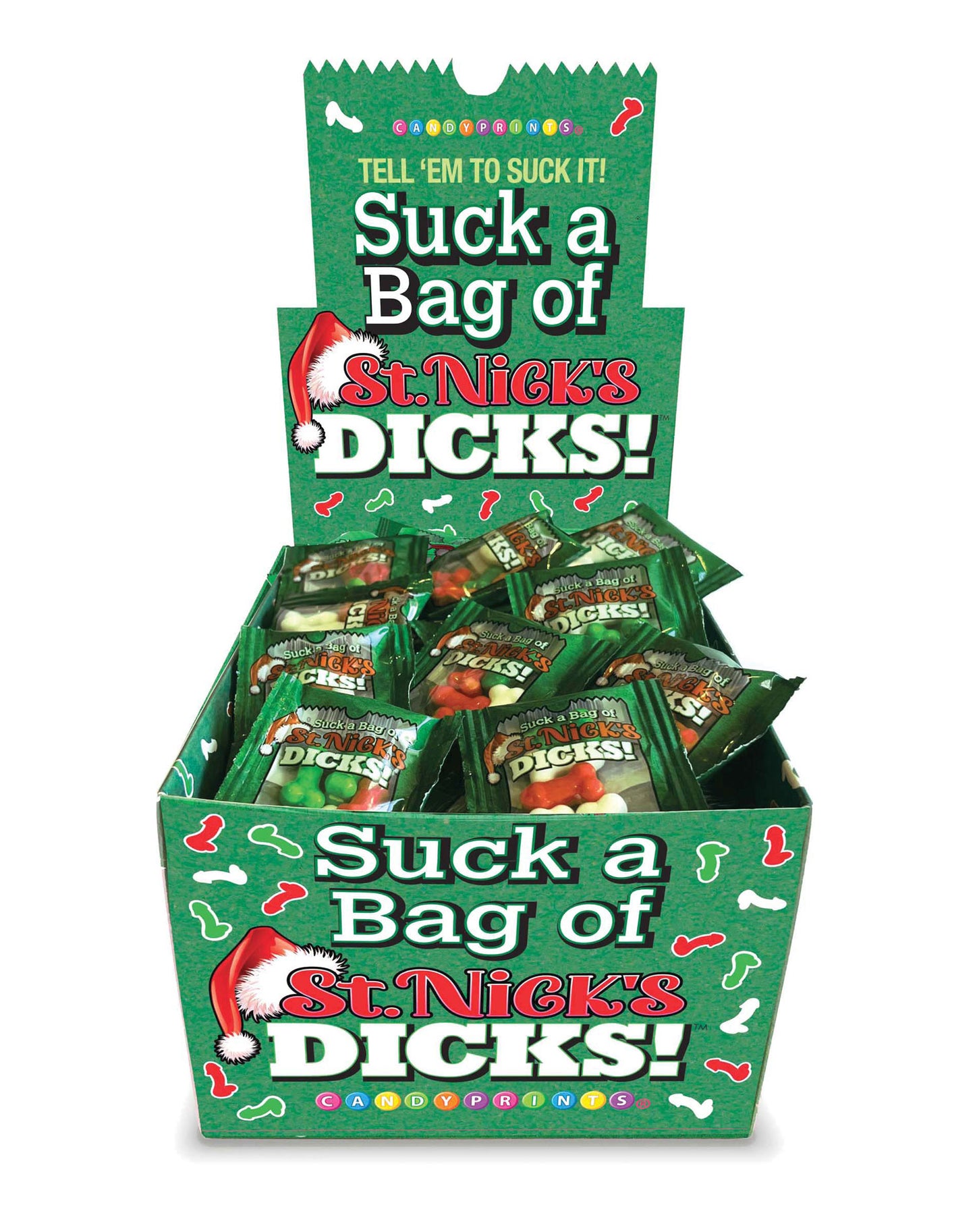 Suck a Bag of St. Nicks Dicks- Display of 100 Ct. LG-CP1199