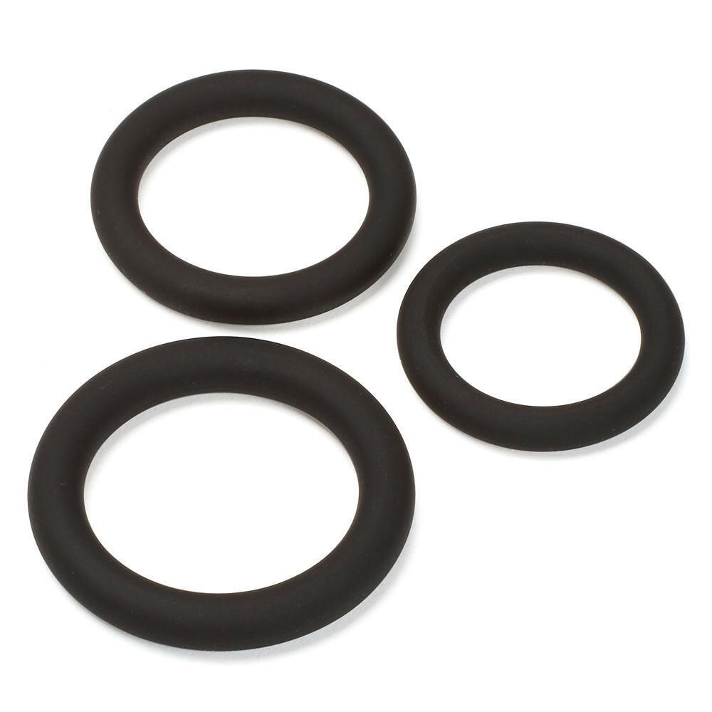 Pro Sensual Silicone Cock Ring 3 Pack - Black - TemptationsCloud 9 NoveltiesTemptationsWTC85213