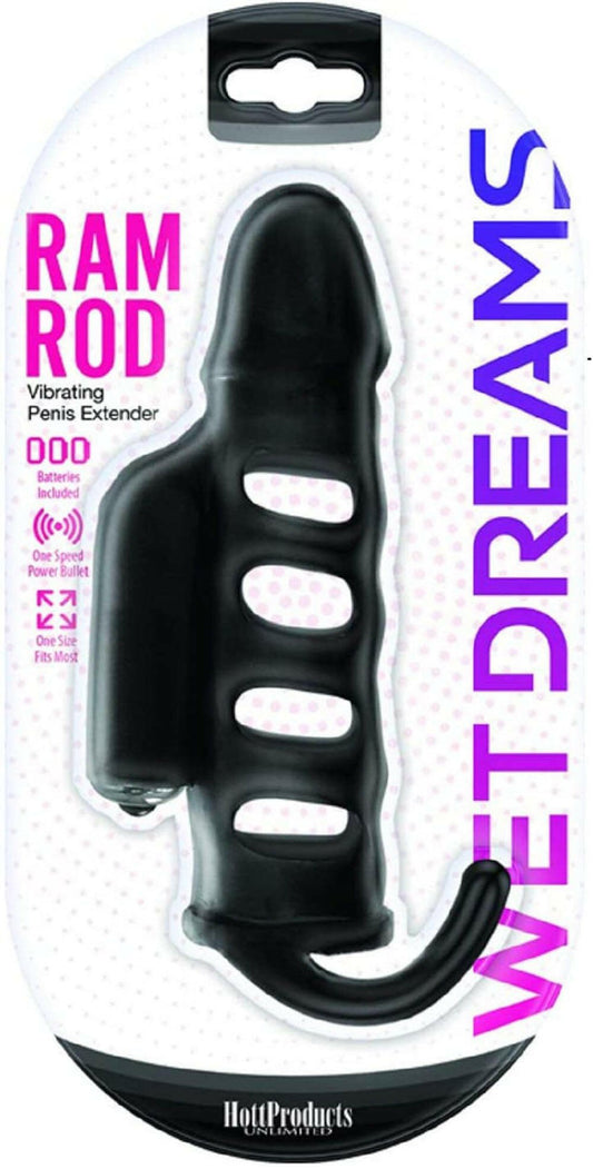 Ram Rod Vibrating Penis Extender - Black - TemptationsSaleTemptationsHTP3308