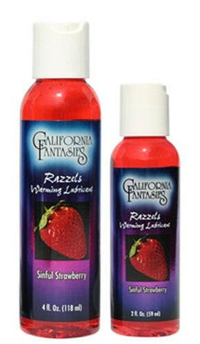 Razzels Warming Lubricant - Sinful Strawberry - 2 Oz. Bottle - TemptationsCalifornia FantasiesTemptationsCF-RSS-02