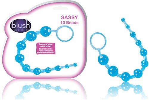 Sassy 10 Anal Beads Blue - TemptationsBlush NoveltiesTemptationsBL-23162