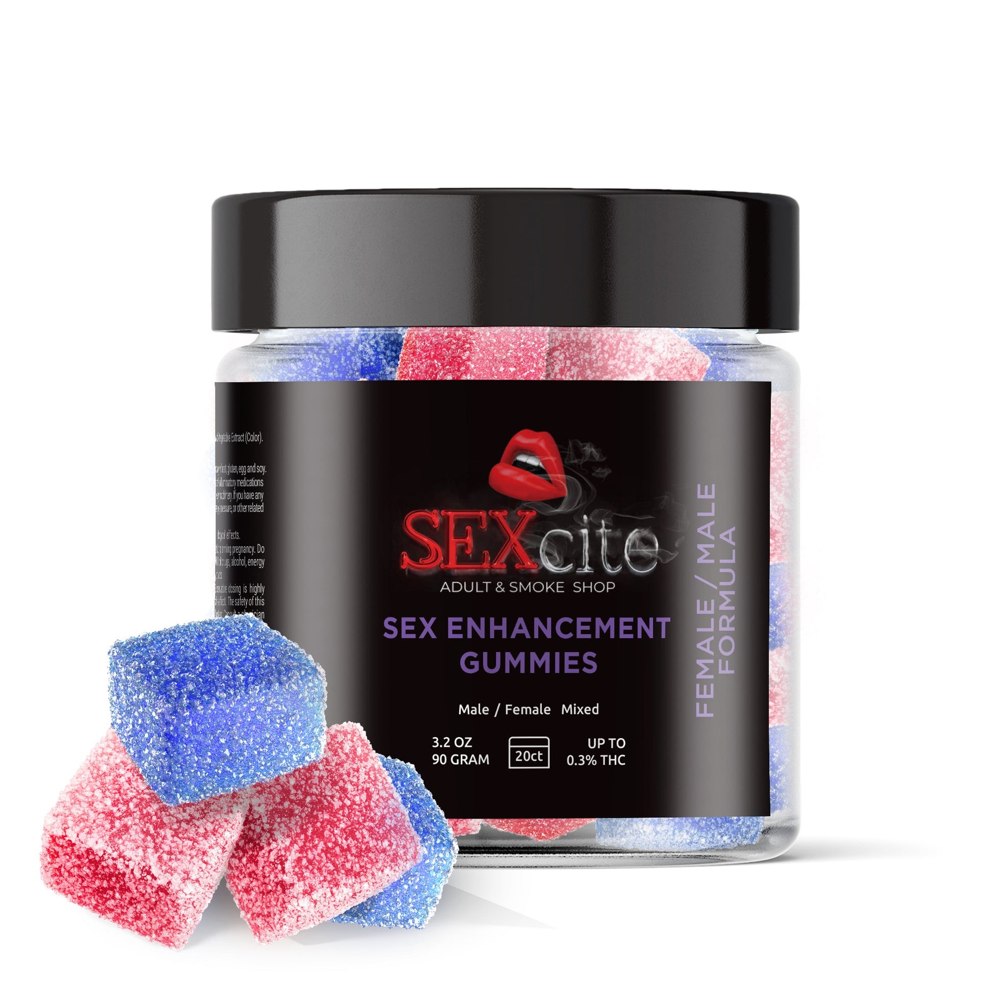 SEX ENHANCEMENT GUMMIES Unisex 20ct - TemptationsErotic Food & EdiblesSexcite CBDTemptationsSXCTCBD011