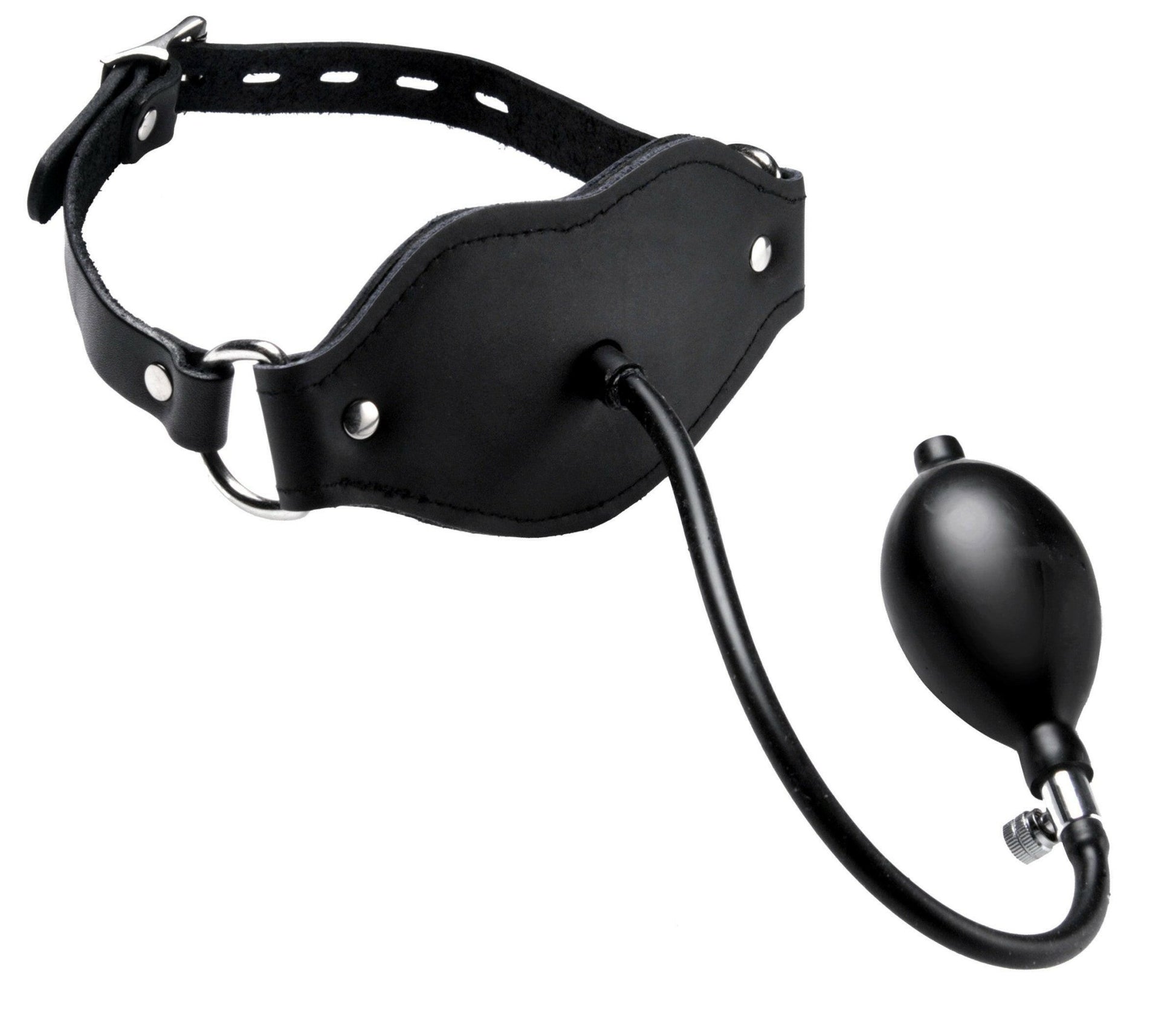 Silencer Inflatable Locking Penis Gag - Black - TemptationsXR Brands Master SeriesTemptationsMS-DU265