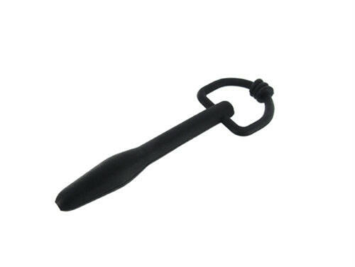 Silicone Cum Thru D Ring Penis Plug - Black - TemptationsXR Brands Master SeriesTemptationsMS-AB946