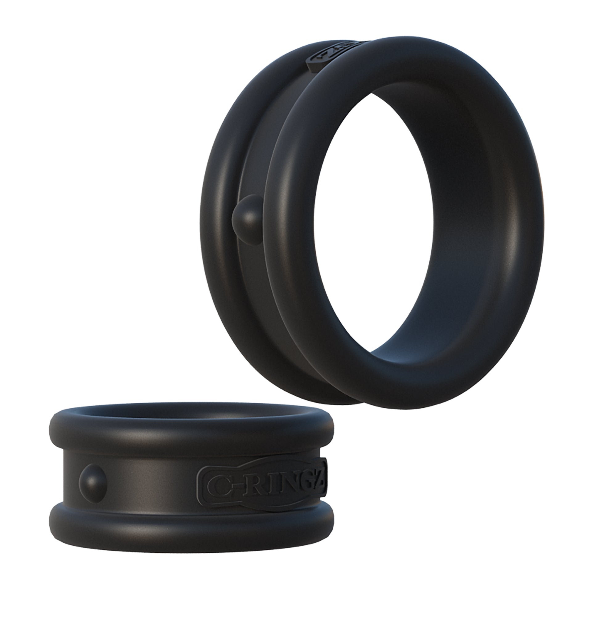 Fantasy C-Ringz Max Width Silicone Rings - Black PD5905-23