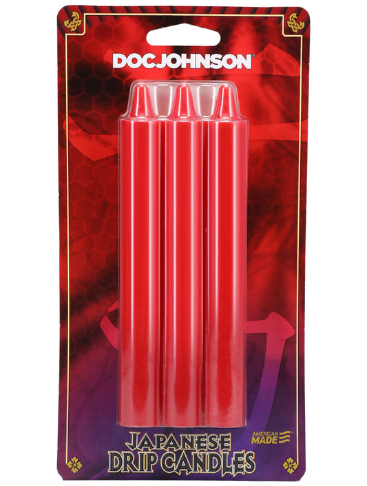 "Japanese Drip Candles - 3 Pack - Red DJ2101-04-CD"