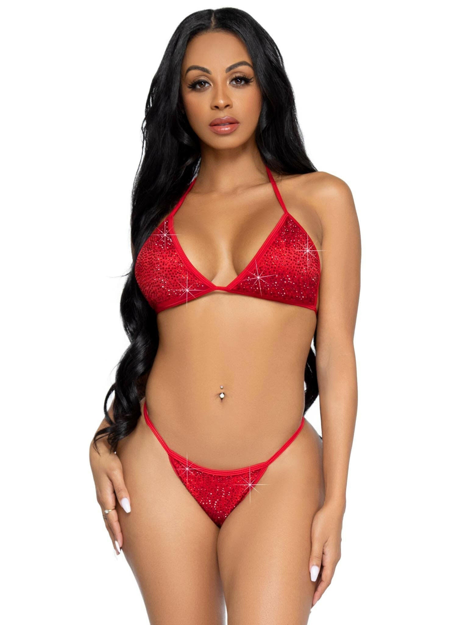 2 Pc Phoenix Bikini Set - Red- Large - TemptationsLeg AvenueTemptationsLA-81637REDL