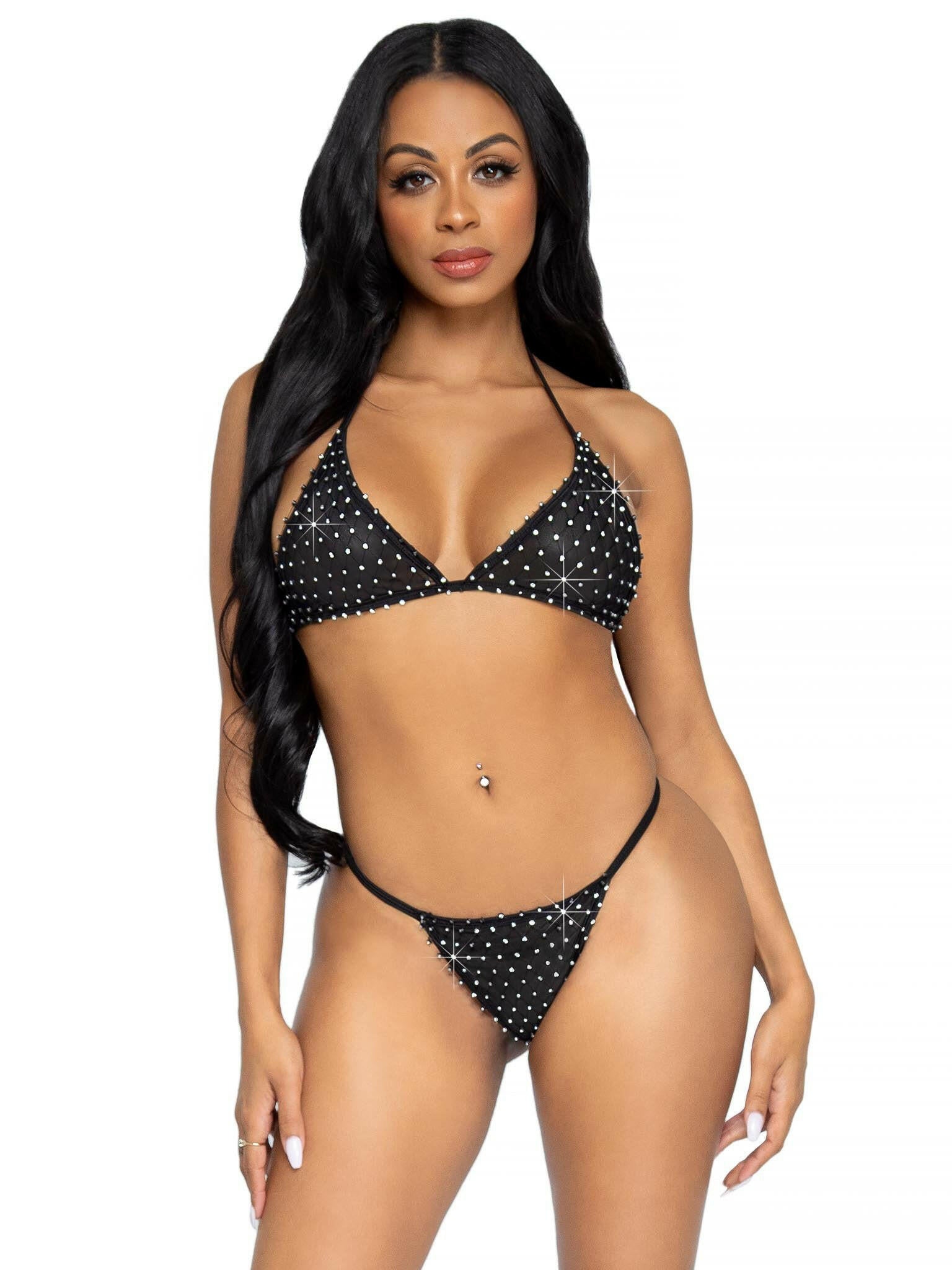 2 Pc Tempest Bikini Set - Black - One Size - TemptationsLeg AvenueTemptationsLA-81636BLKOS